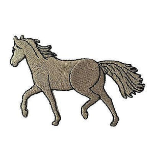 Grey Horse Equestrian Animal Patch - PATCHERS Iron on Patch