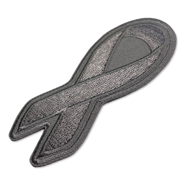 Grey Ribbon Patch - PATCHERS Iron on Patch