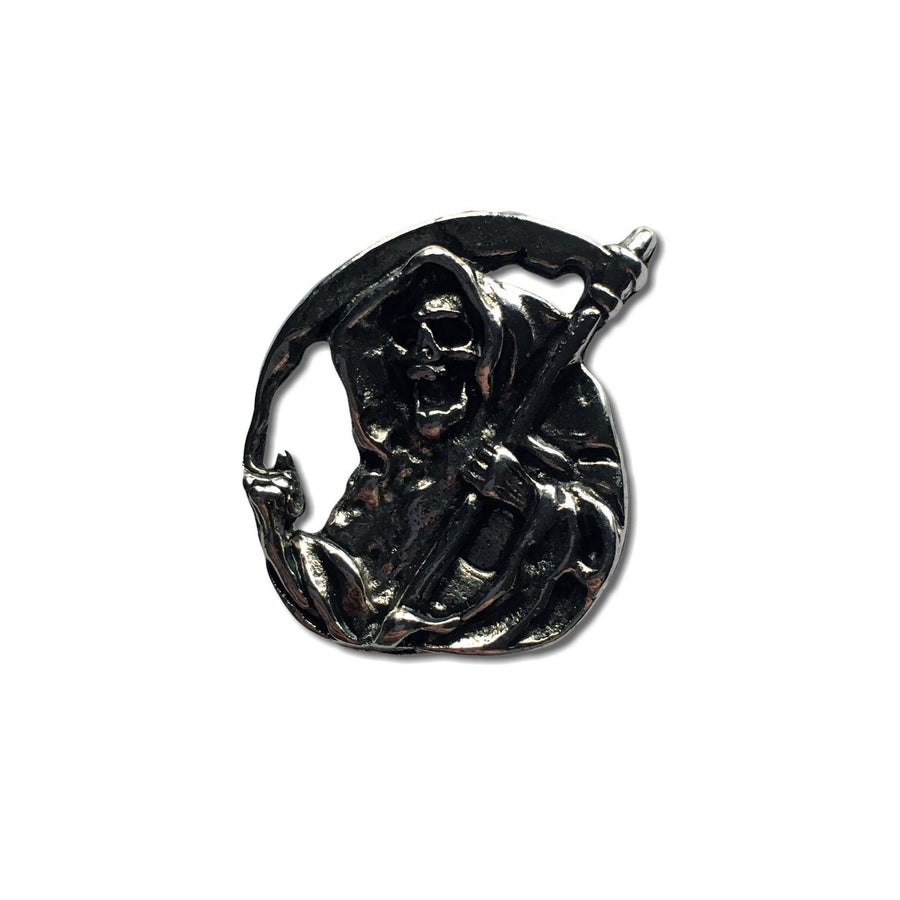 High Quality Grim Reaper Pewter Pin Badge with Secure Locking Backs ...