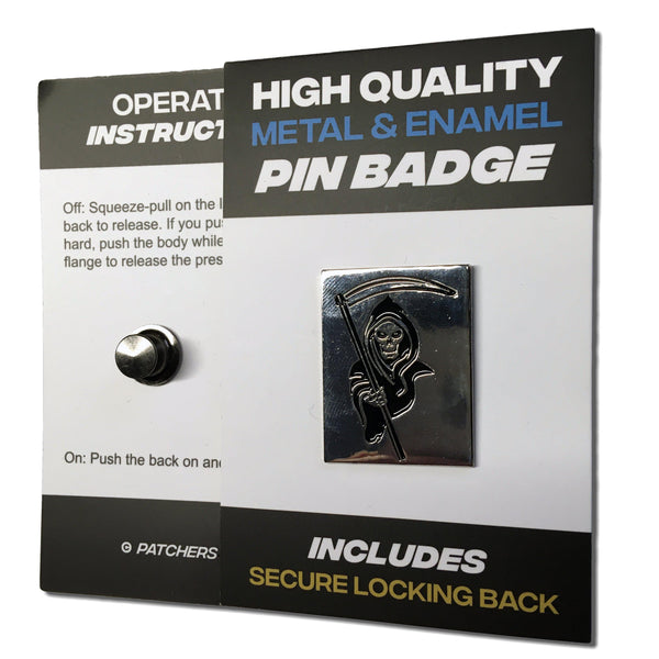 Grim Reaper Pin Badge - PATCHERS Pin Badge