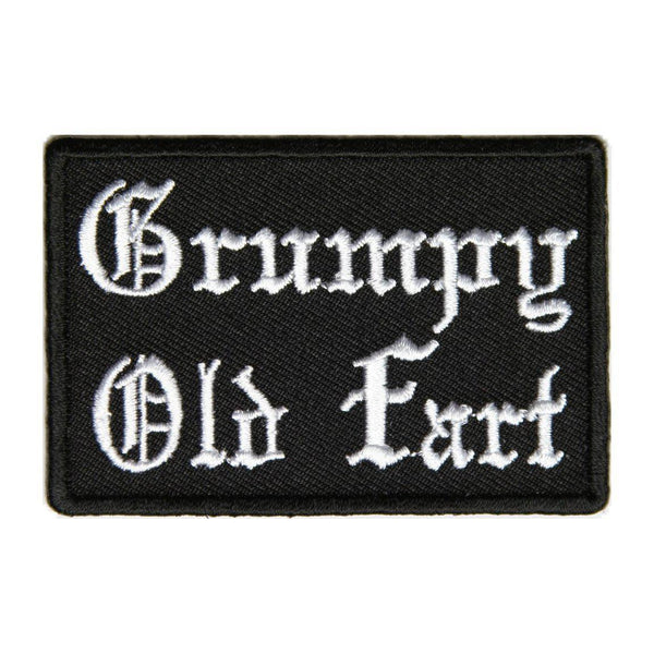 Grumpy Old Fart In Old English Patch - PATCHERS Iron on Patch