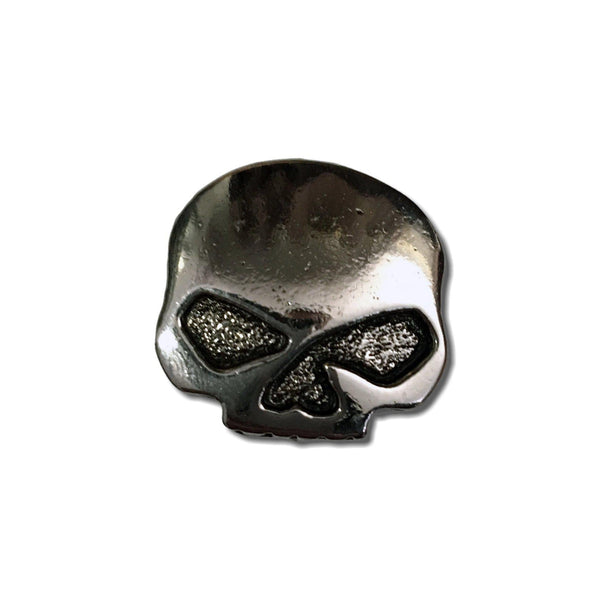 Half Skull Pewter Pin Badge - PATCHERS Pin Badge