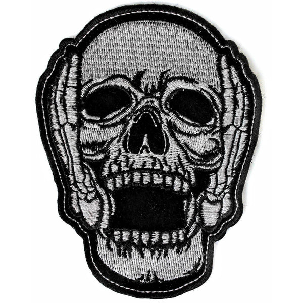 Hear No Evil Skull Patch - PATCHERS Iron on Patch