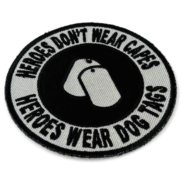 Heroes Don't Wear Capes Round Patch - PATCHERS Iron on Patch