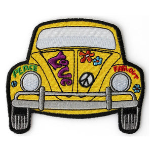 Hippie Bug Peace Love Car Patch - PATCHERS Iron on Patch