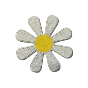 Hippy Daisy White Patch - PATCHERS Iron on Patch