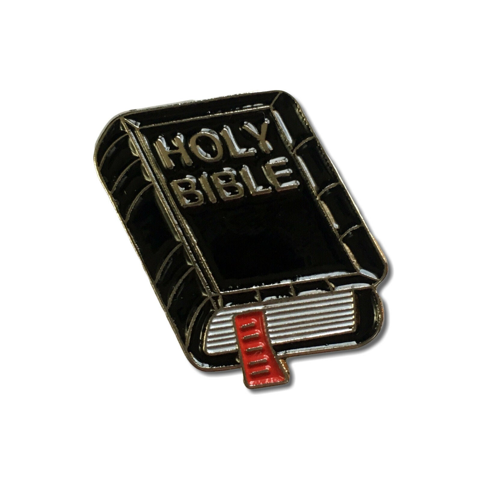 Bibe Pin Metal & Enamel Holy Bible Pin Badge with Secure Locking Back – PATCHERS