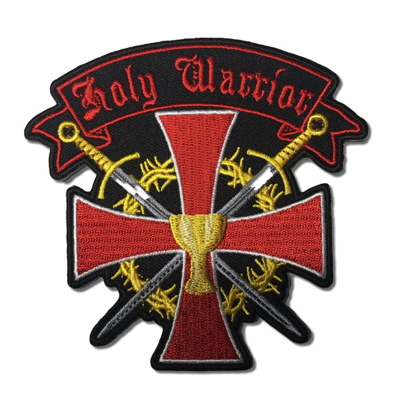 Holy Warrior Cross Swords Patch - PATCHERS Iron on Patch