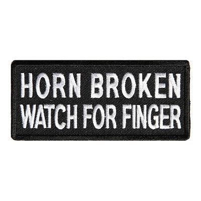 Horn Broken Watch For Finger Patch - PATCHERS Iron on Patch