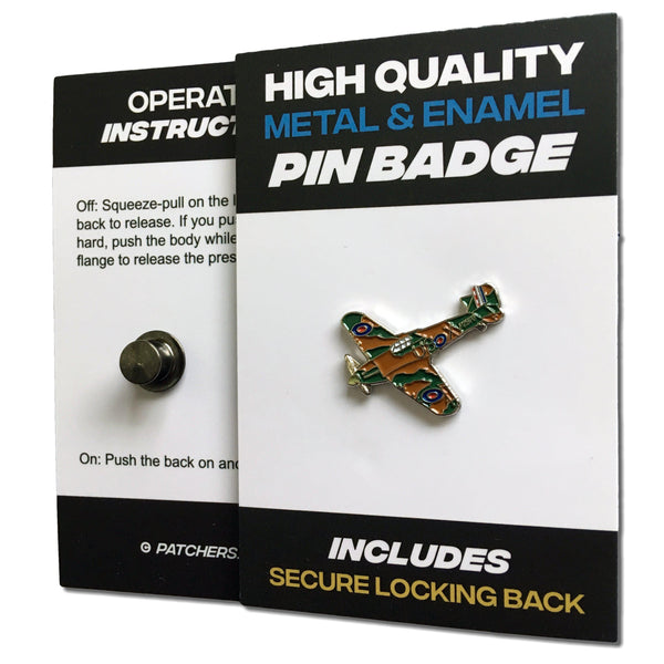 Hurricane Aircraft Pin Badge - PATCHERS Pin Badge