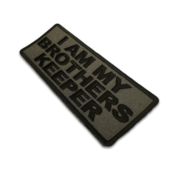 I Am My Brothers Keeper Black Grey Patch - PATCHERS Iron on Patch