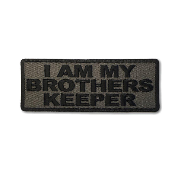 I Am My Brothers Keeper Black Grey Patch - PATCHERS Iron on Patch