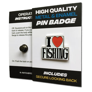 I Love Fishing Pin Badge - PATCHERS Pin Badge