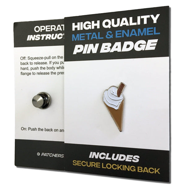 Ice Cream Vanilla Pin Badge - PATCHERS Pin Badge