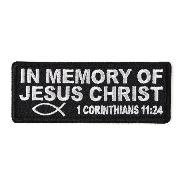 In Memory of Jesus Christ Corinthians 11:24 Patch - PATCHERS Iron on Patch