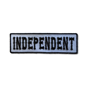 Independent Black On White Patch - PATCHERS Iron on Patch