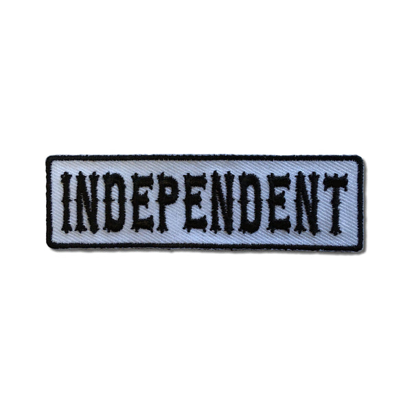 Independent Black On White Patch - PATCHERS Iron on Patch