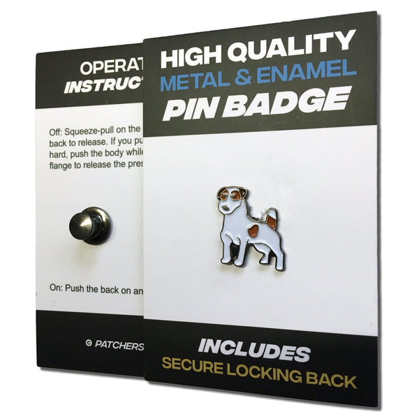 Jack Russell Dog Pin Badge - PATCHERS Pin Badge