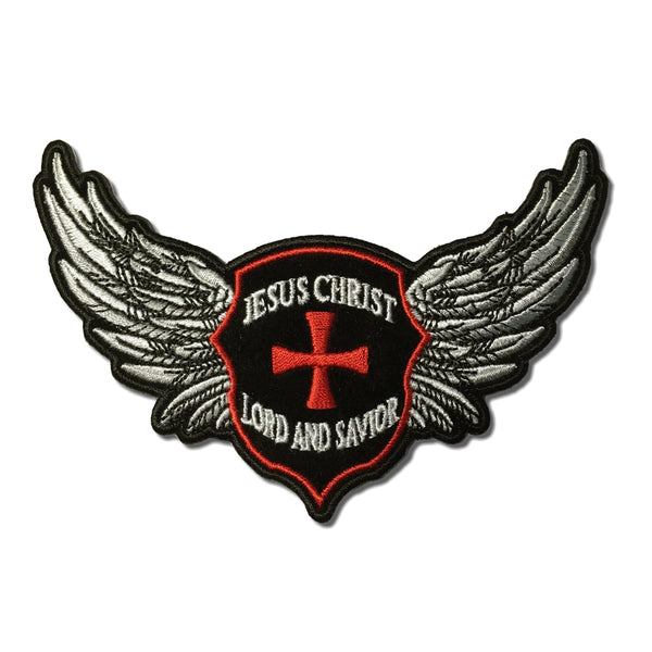 Jesus Christ Lord and Savior Wings Christian Patch - PATCHERS Iron on Patch
