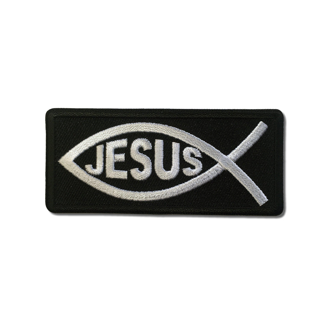 Embroidered Jesus Fish Sign Iron on Sew on Patch – PATCHERS