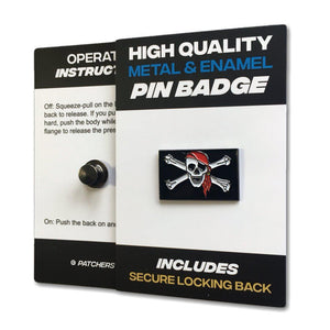 Jolly Roger Pin Badge - PATCHERS Pin Badge