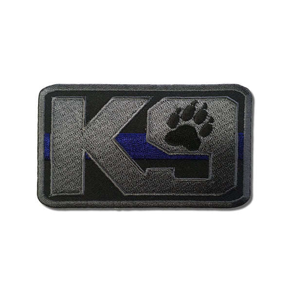 K-9 Thin Blue Line Police Dog Patch - PATCHERS Iron on Patch