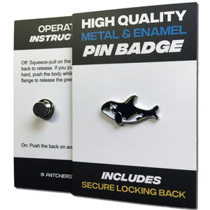 Killer Whale (Orca) Pin Badge - PATCHERS Pin Badge