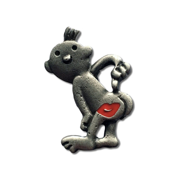 Kiss My Arse Pewter Pin Badge - PATCHERS Pin Badge