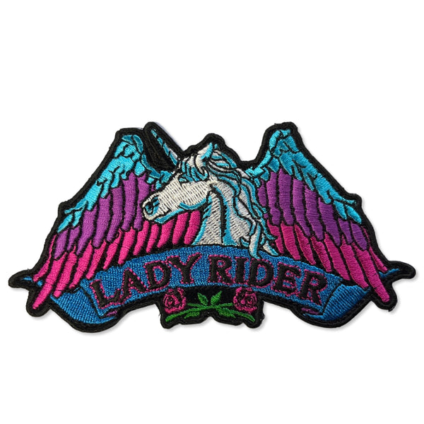Lady Rider Unicorn Patch - PATCHERS Iron on Patch