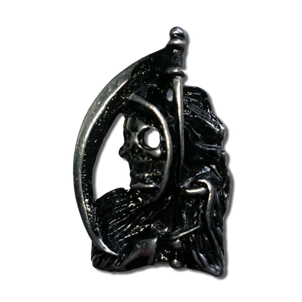 Large Grim Reaper Pewter Pin Badge - PATCHERS Pin Badge