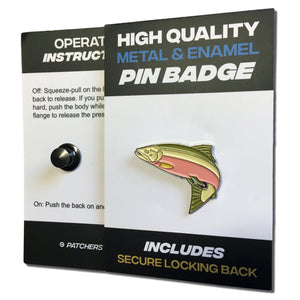 Leaping Salmon Fish Pin Badge - PATCHERS Pin Badge