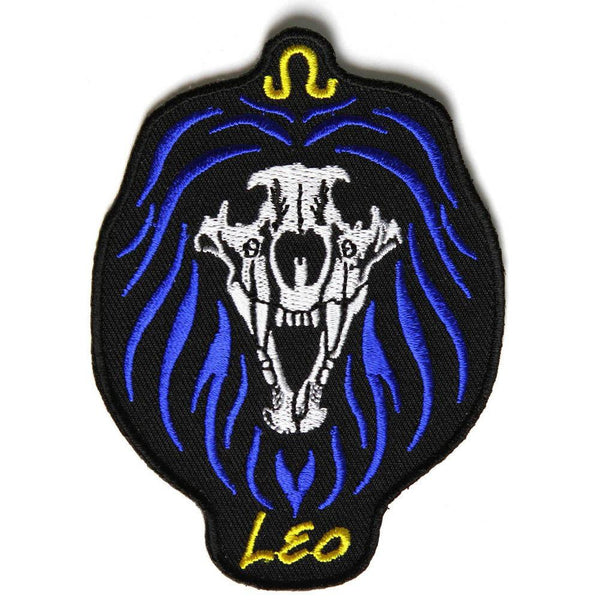 Leo Skull Zodiac Sign Patch - PATCHERS Iron on Patch