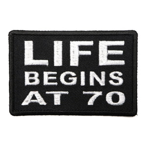 Life Begins at 70 Patch - PATCHERS Iron on Patch