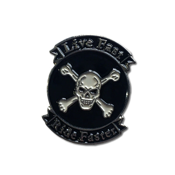 Live Fast Ride Faster Pin Badge - PATCHERS Pin Badge