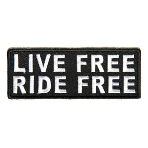 Live Free Ride Free Patch - PATCHERS Iron on Patch