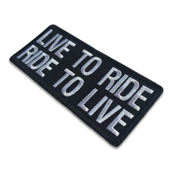 Live to Ride Ride to Live Patch - PATCHERS Iron on Patch