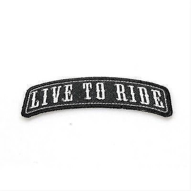 Embroidered Live to Ride Rocker Iron on Sew on Patch – PATCHERS