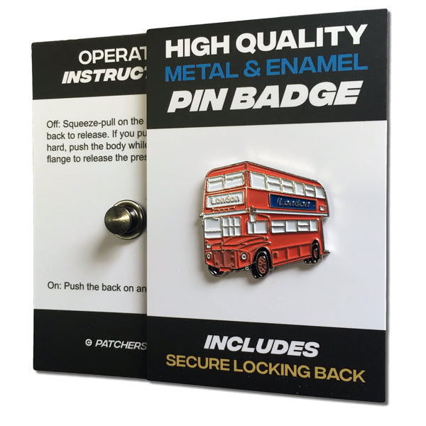 London Bus Pin Badge - PATCHERS Pin Badge