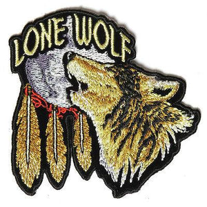 Lone Wolf Howling at The Moon Patch - PATCHERS Iron on Patch