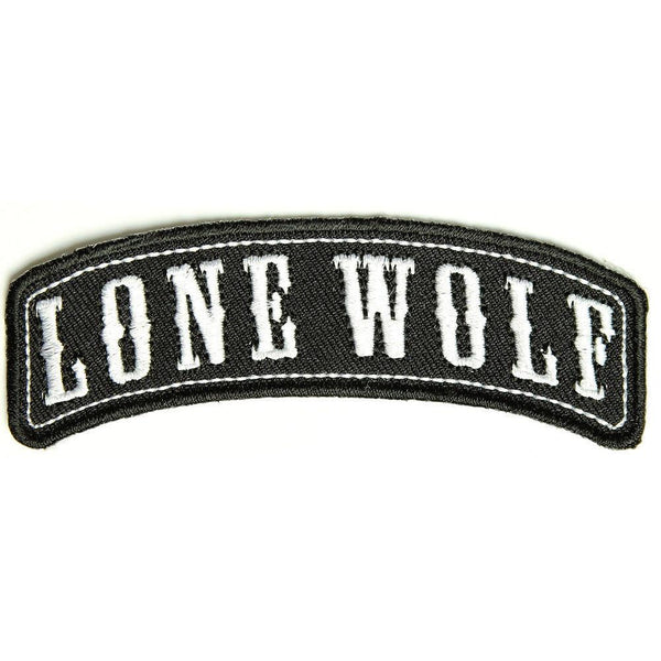 Lone Wolf Rocker Patch - PATCHERS Iron on Patch