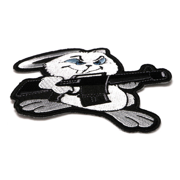Machine Gun Bunny Rabbit Patch - PATCHERS Iron on Patch