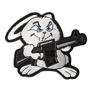 Machine Gun Bunny Rabbit Patch - PATCHERS Iron on Patch