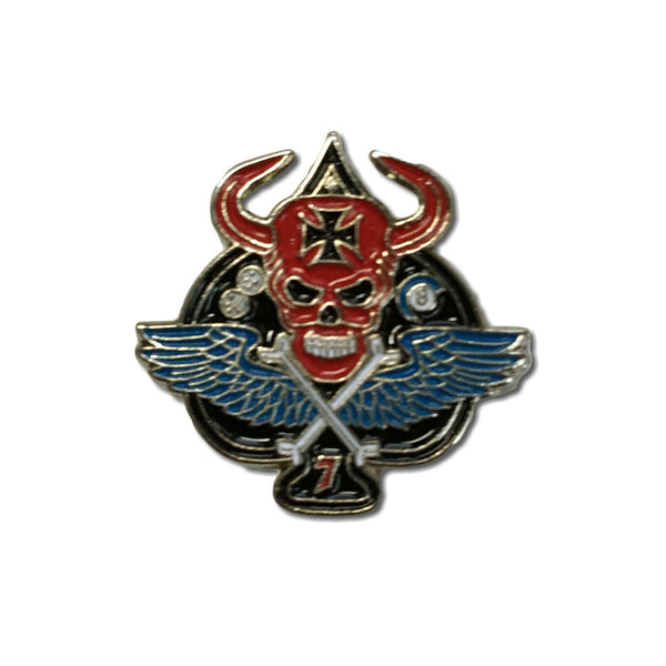 Maltese Winged Skull Pin Badge - PATCHERS Pin Badge