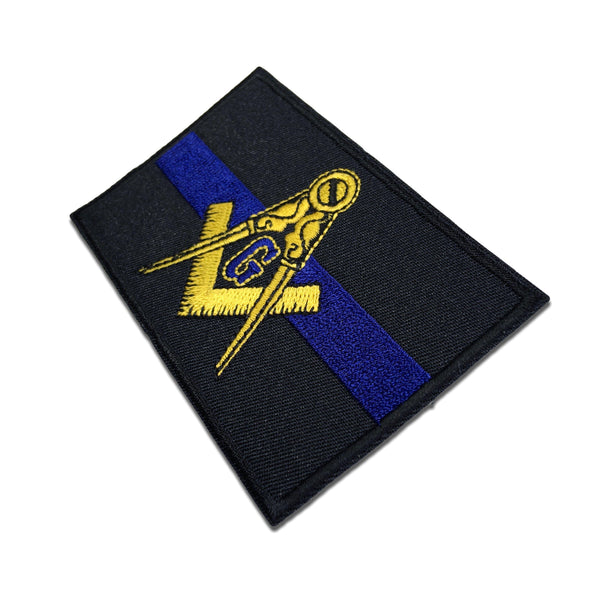 Masonic Thin Blue Line Police Patch - PATCHERS Iron on Patch