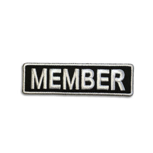 Member White Patch - PATCHERS Iron on Patch