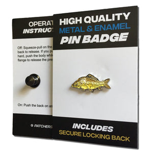 Mirror Carp Fish Pin Badge - PATCHERS Pin Badge