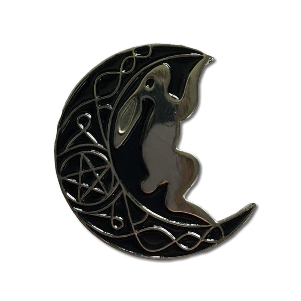 Moon Hare Pin Badge - PATCHERS Pin Badge