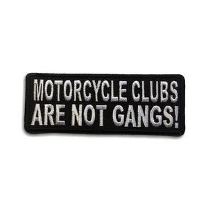 Motorcycle Clubs Are Not Gangs Patch - PATCHERS Iron on Patch