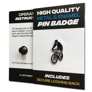 Mountain Biker Pin Badge - PATCHERS Pin Badge