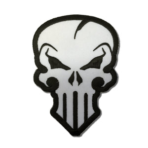 Nasty Skull in Black White Patch - PATCHERS Iron on Patch